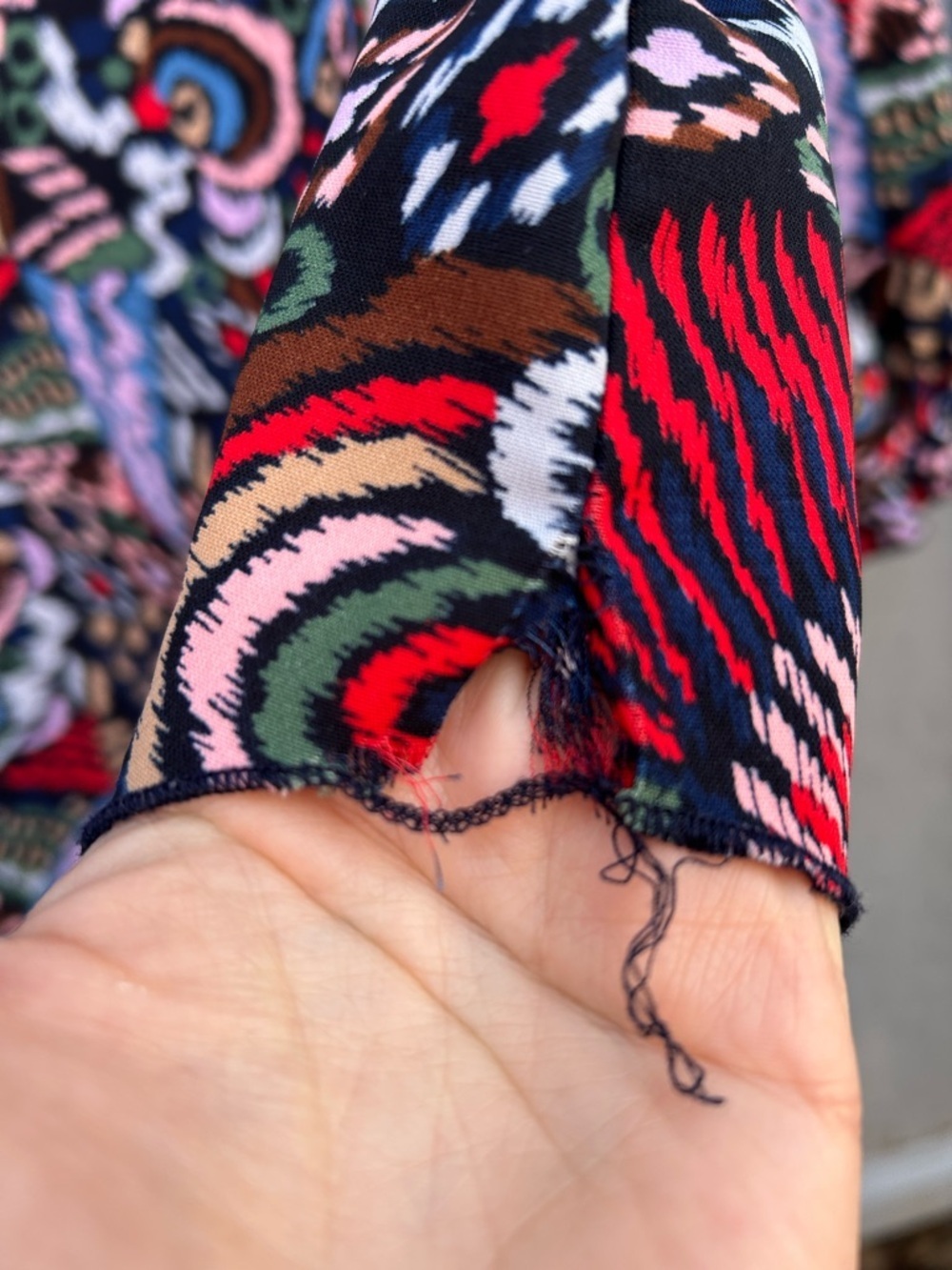 Dotty Patterned Blouse, Large - Picture 6 of 7